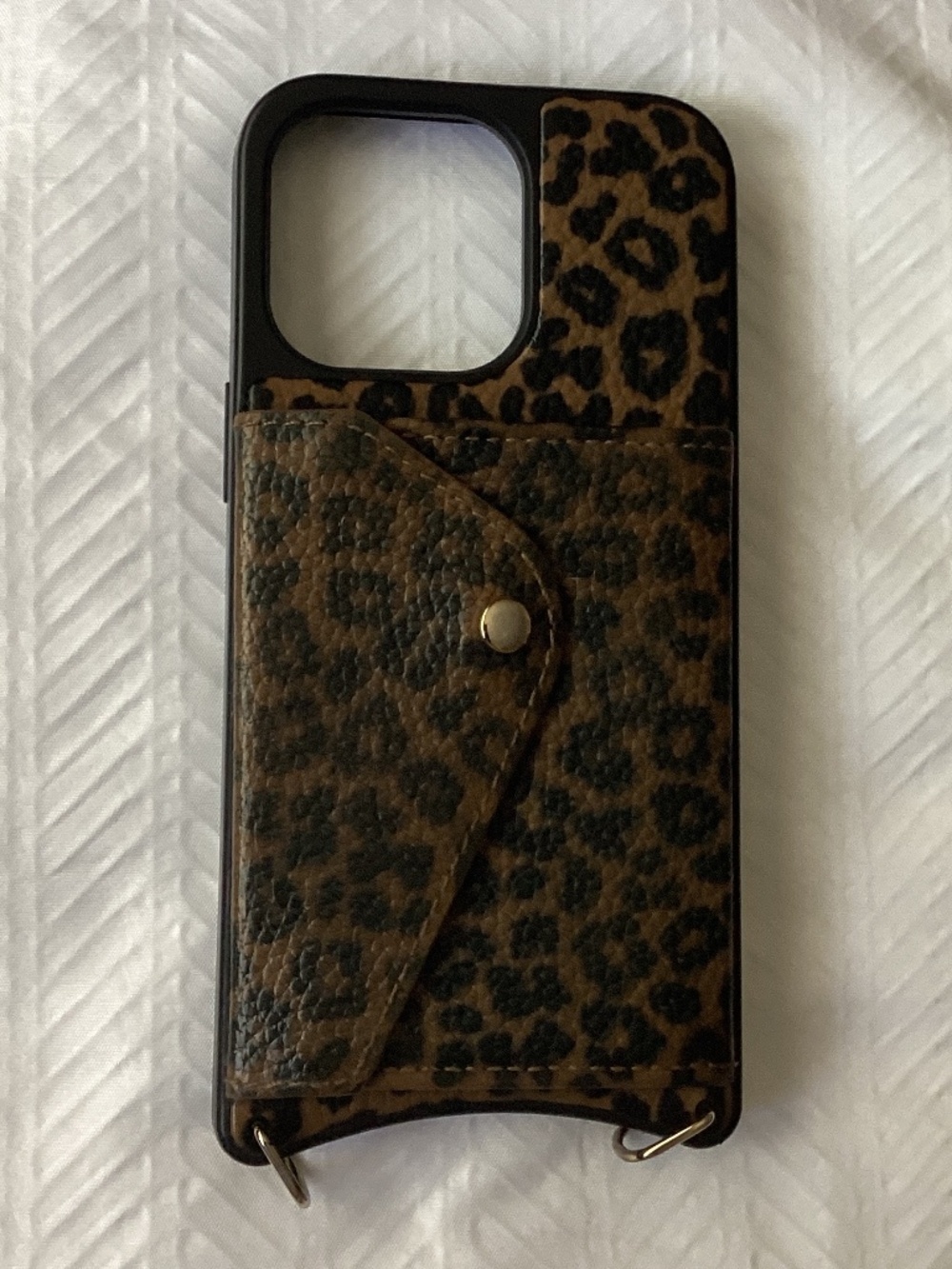 BANDOLIER Leopard iPhone Pro Crossbody Card pocket wallet & Adjustable strap